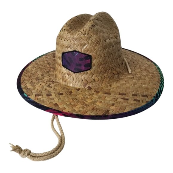 PUGS Straw Shade Hat In Hawaiian Palm Leaf - Size One Size - Picture 2 of 8